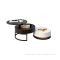 Modern Luxury Round Adjustable Storage Lift Coffee Table